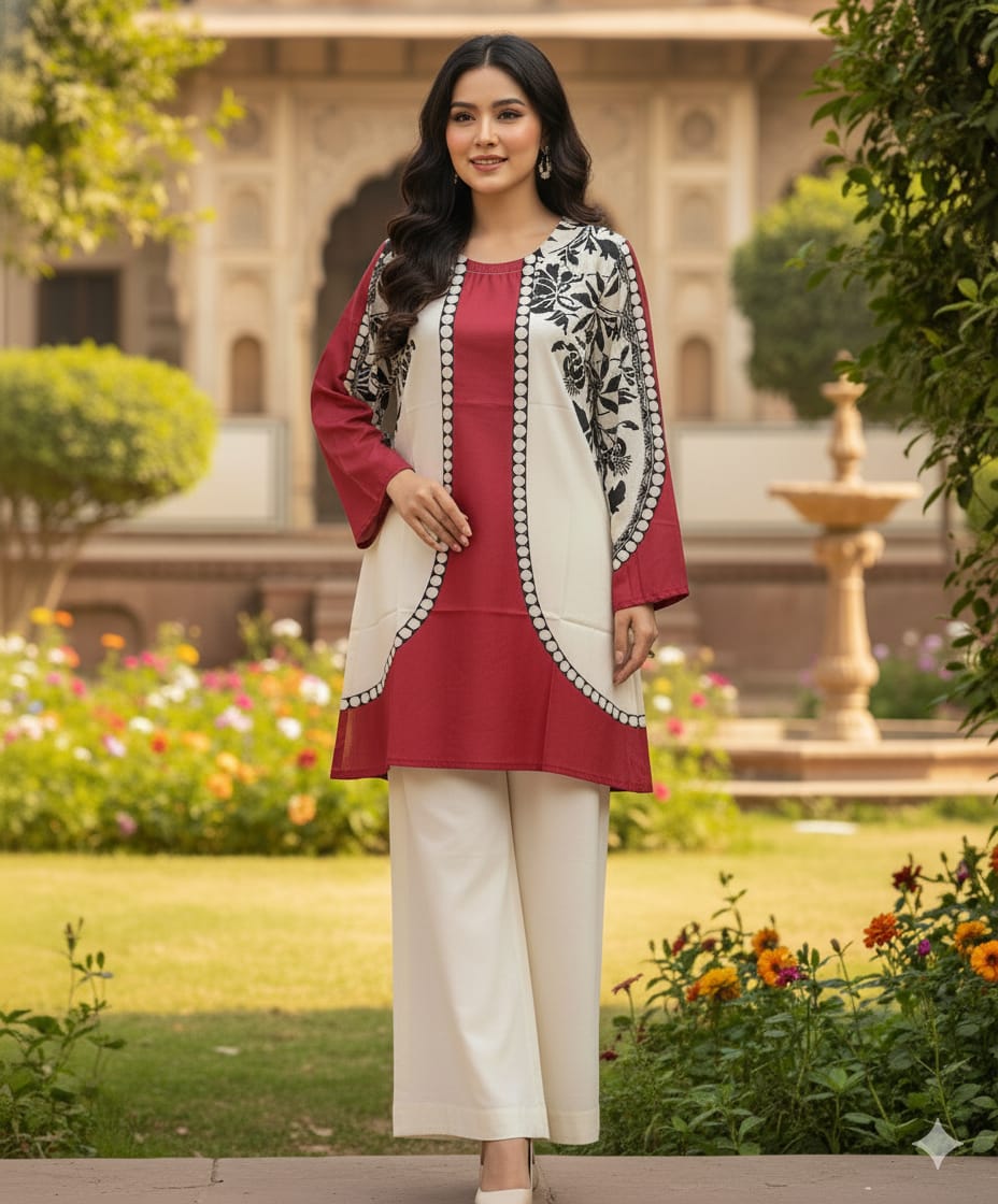 PURE BANADORA LAWN COTTON PREMIUM QUALITY PRINTED 2pC CORDSETS *SAME PRINTED MATCHING FULL SIZE PLAZO