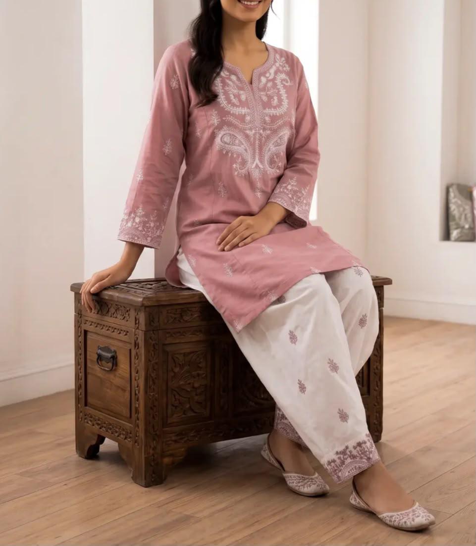 Mushq Dusty Pink 2 Piece Cotton Cord Set