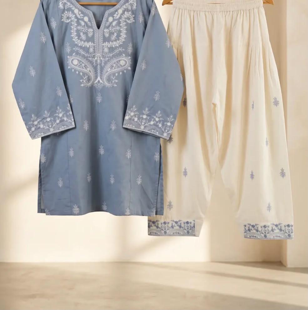 Mushq Ice Blue 2Piece Cotton Cord Set