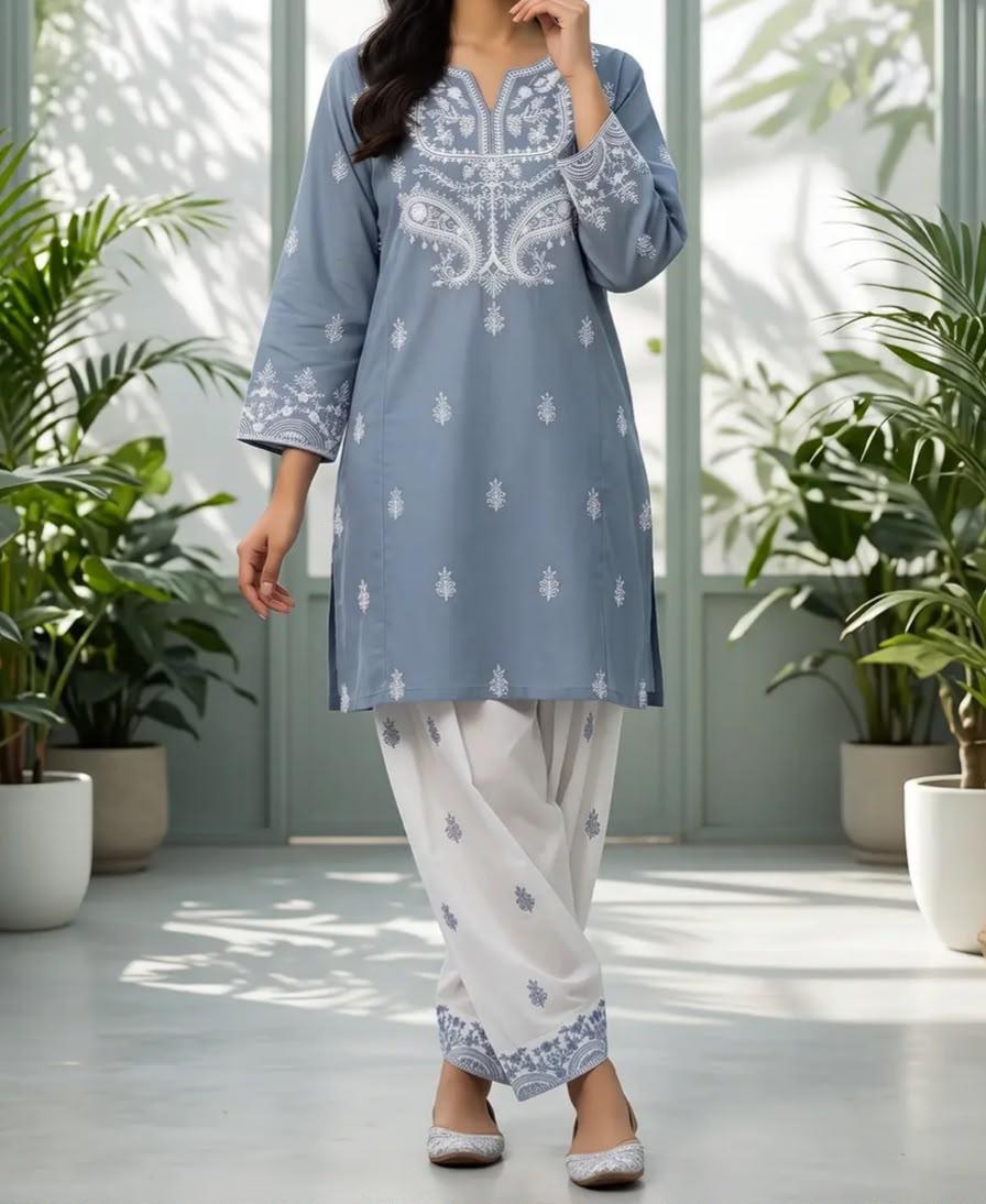 Mushq Ice Blue 2Piece Cotton Cord Set