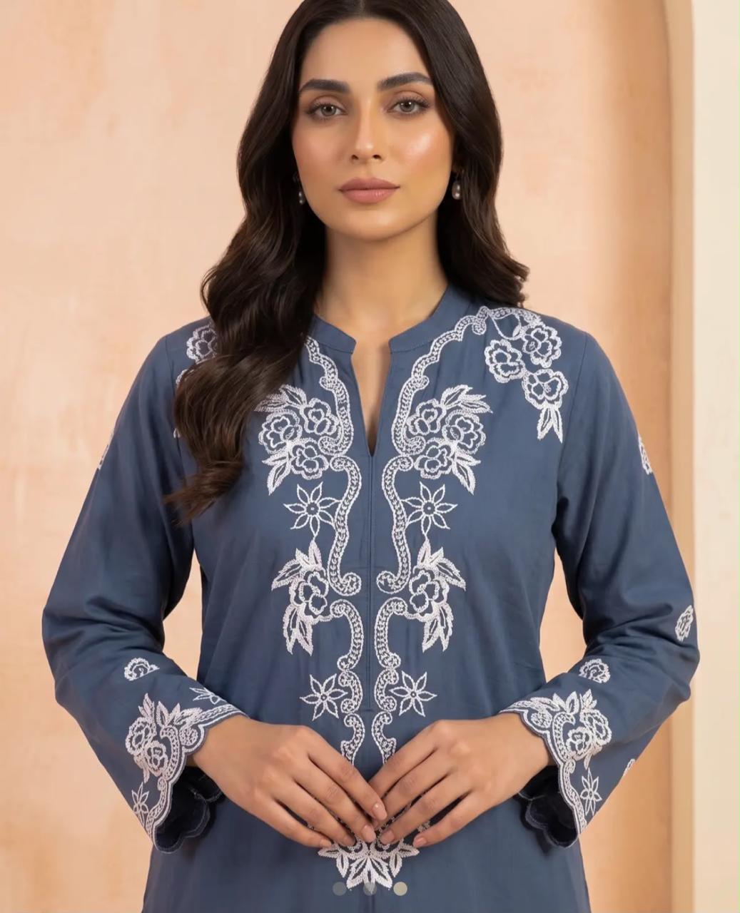Muskaan 2-Piece Lava Stone Printed Cotton Suit