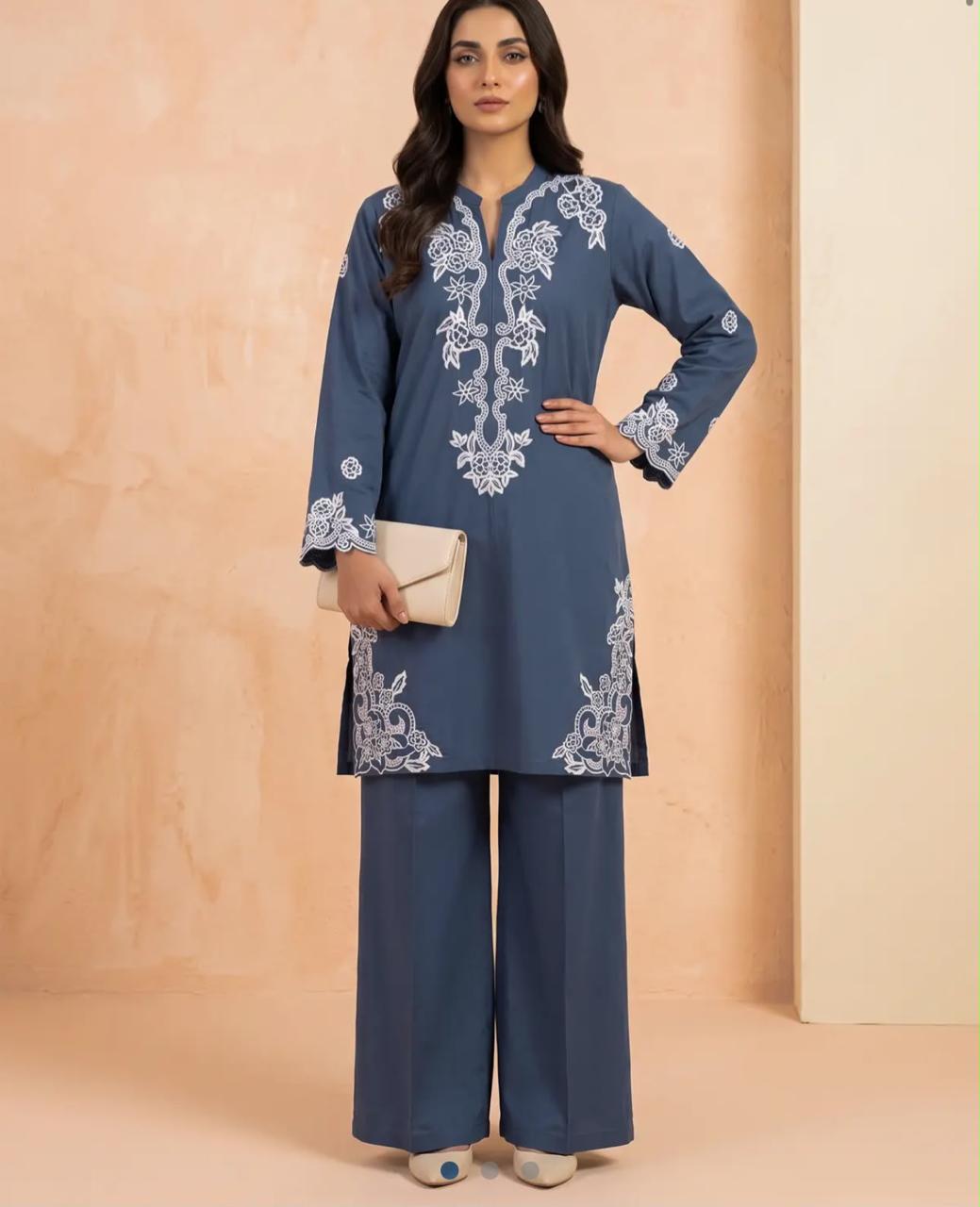 Muskaan 2-Piece Lava Stone Printed Cotton Suit