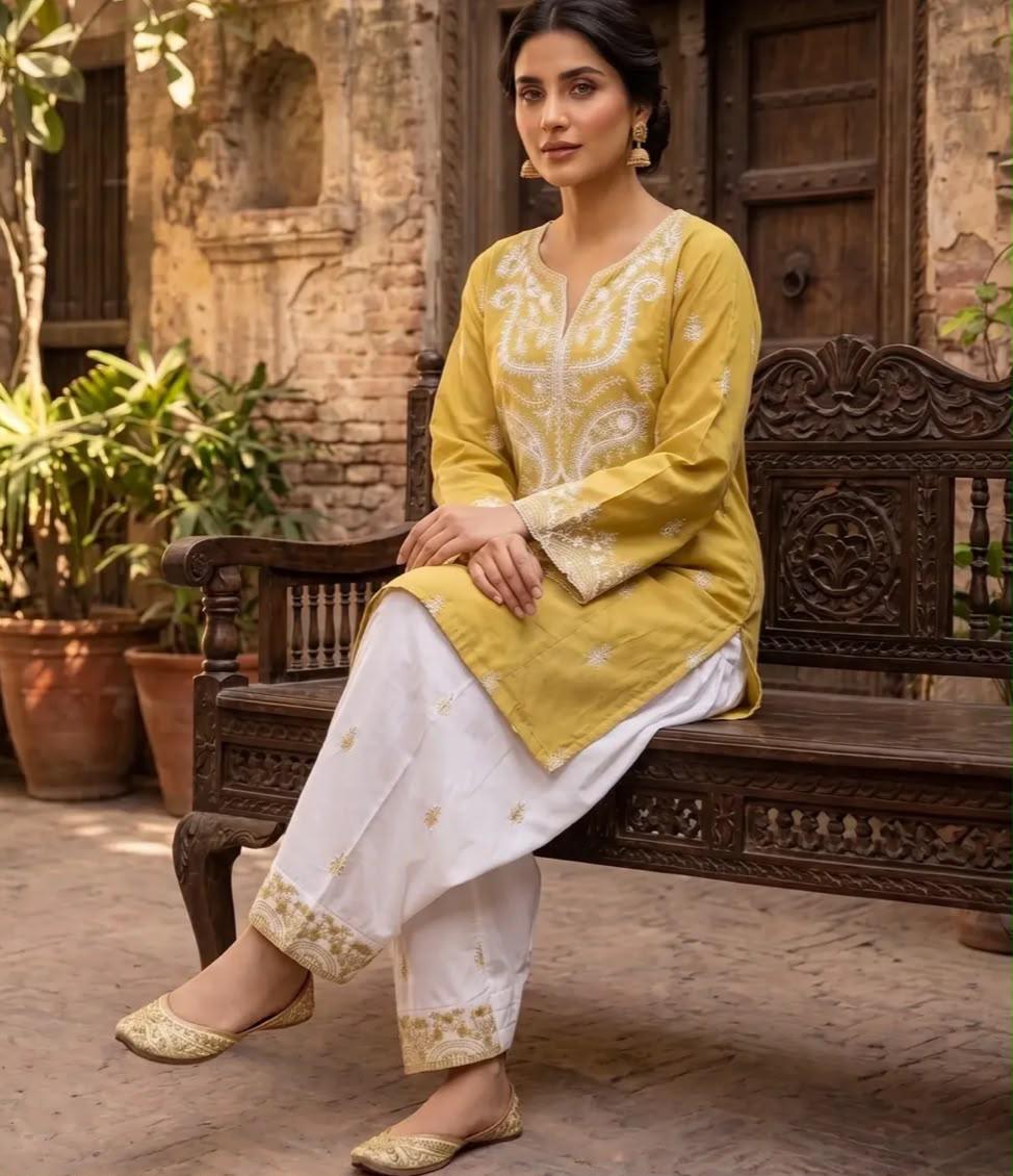 Mushq  Mustard 2Piece Cotton Cord Set