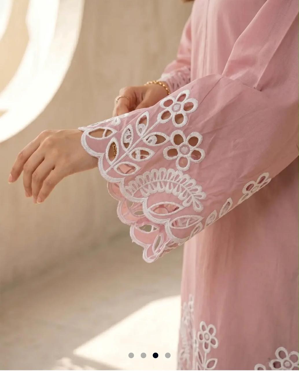 Flora Reign 2-Piece Rose Gold Embroidered Cotton Cord Suit